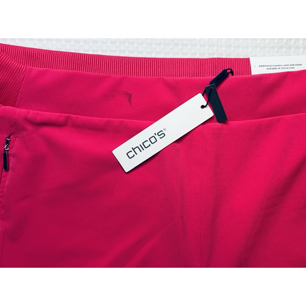 Chicos Zenergy UPF Neema Bungee Crop Pants Pink Bromeliad 570357779 Size 1 US 8 - Picture 12 of 16